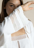 67355 ADMAS CLASSIC Women's Long Sleeve Wedding Collection Bridal Robe WHITE