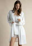 64599 ADMAS CLASSIC Women's Wedding Collection Bridal Pajamas with Straps WHITE