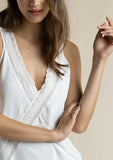 61531 ADMAS CLASSIC Women's Wedding Collection Camisole with Straps WHITE