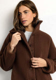 67400 ADMAS Women's Warm Sherpa Dreams Long Sleeve Robe BROWN