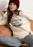 67390 ADMAS Women's Warm Long Sleeve Ski Club Robe BLUE