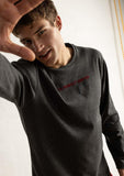 64515 STAY AT HOME Men's Long Sleeve Pajamas The Perfect Winter Heather Gray