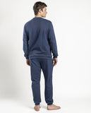 63156 LOIS Men's Long Sleeve Embossed Pyjamas BLUE