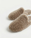 ADMAS Women's Sheepskin Mule Slippers BROWN