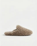 ADMAS Women's Sheepskin Mule Slippers BROWN