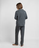 64501 STAY AT HOME Women's Open Long Sleeve Pajamas You Are Special HEATHER GRAY