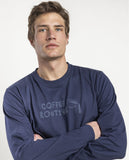 64517  STAY AT HOME Men's Coffee Routine Long Sleeve Pyjamas NAVY
