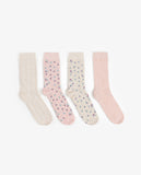 ADMAS Women's Medium Socks Art Is Flowers 21276 Assorted Pack of 4
